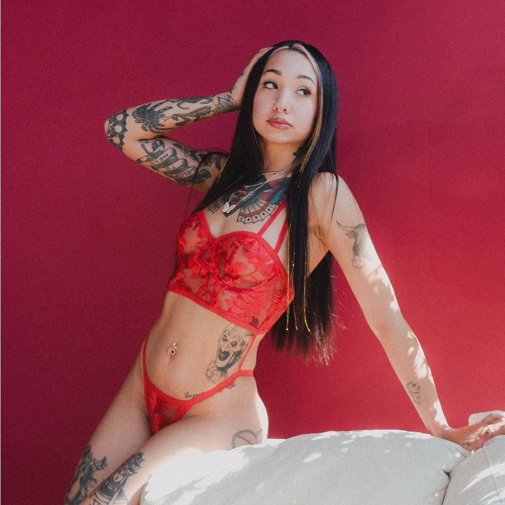 🔥 Red Lace One-Piece Bodysuit | Windsor | Photoshoot-Worn